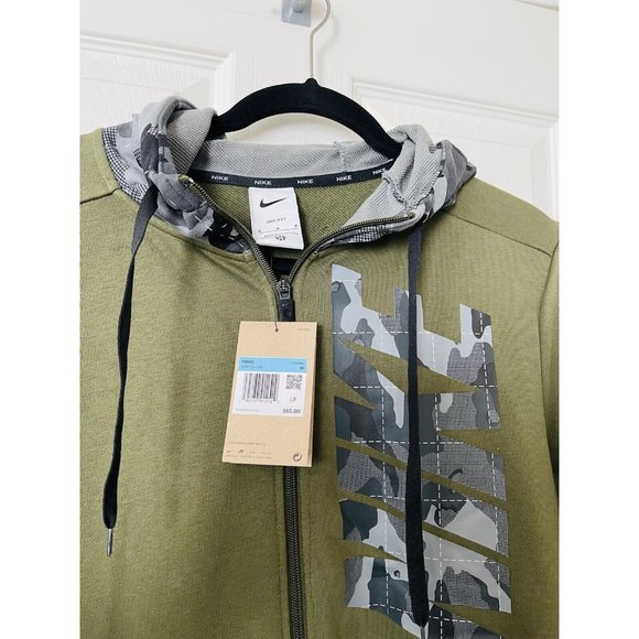 NWT Nike Dri Fit Training Zip Up Hooded Sweatshirt - Medium - Picture 2 of 7